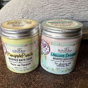 Whipped Bath Soaps Mini Bundle-Pineapple Plush & Unicorn Dreams 3 oz jars